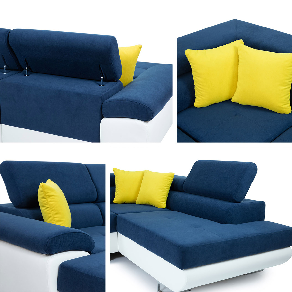Corner sofa Comfivo Ruta V (Venus Velvet 2911 + Kenia 796)