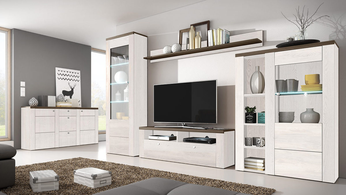Bookcase Salelbo 104 (Sibu larch + Trufel oak)