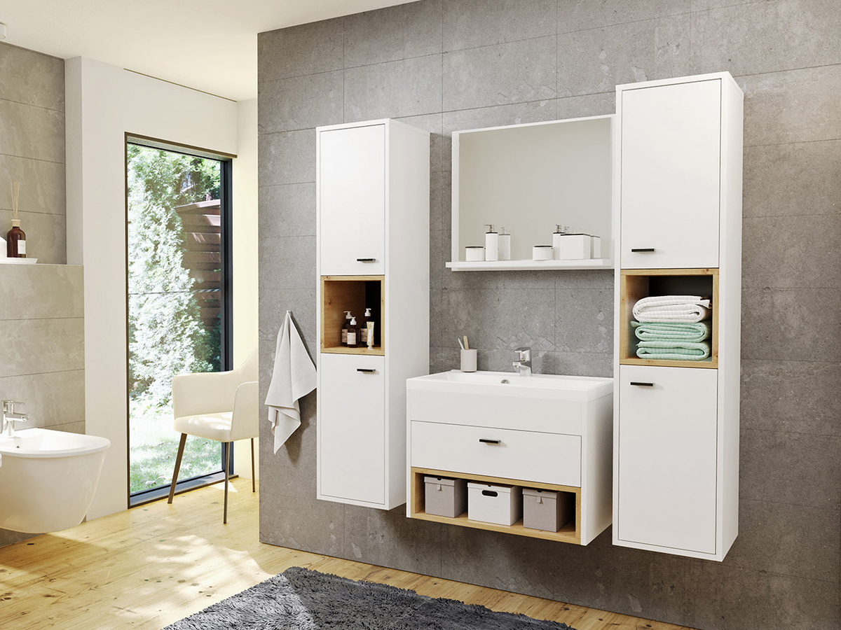 Bathroom set Velum II (White + Artisan oak)