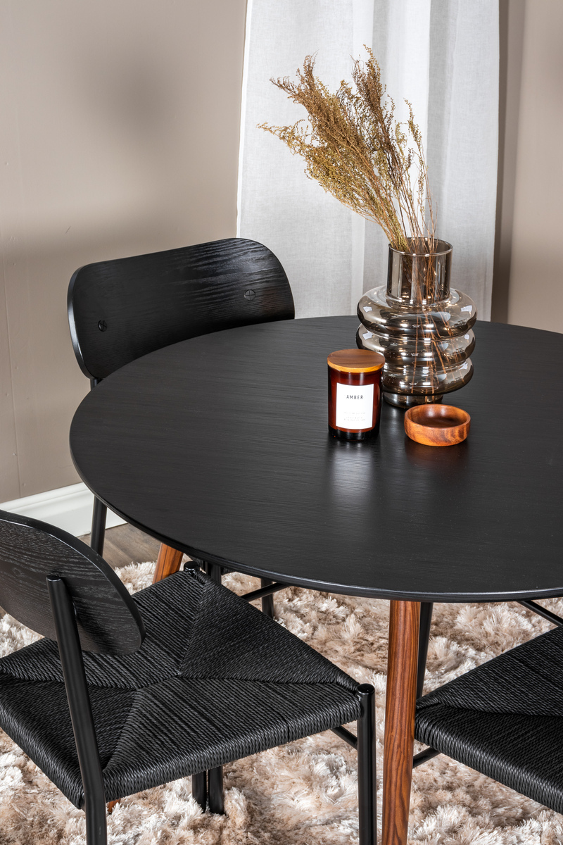 Table Dallas 125 (Black + Nut)