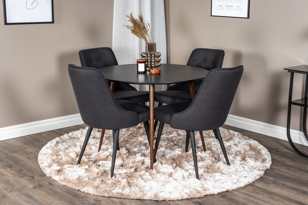 Table Dallas 125 (Black + Nut)