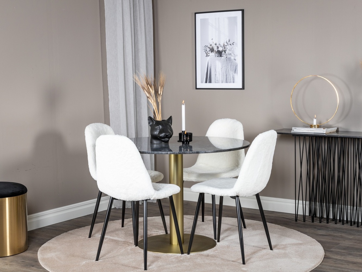 Dining set Dallas 1215 (White + Black)