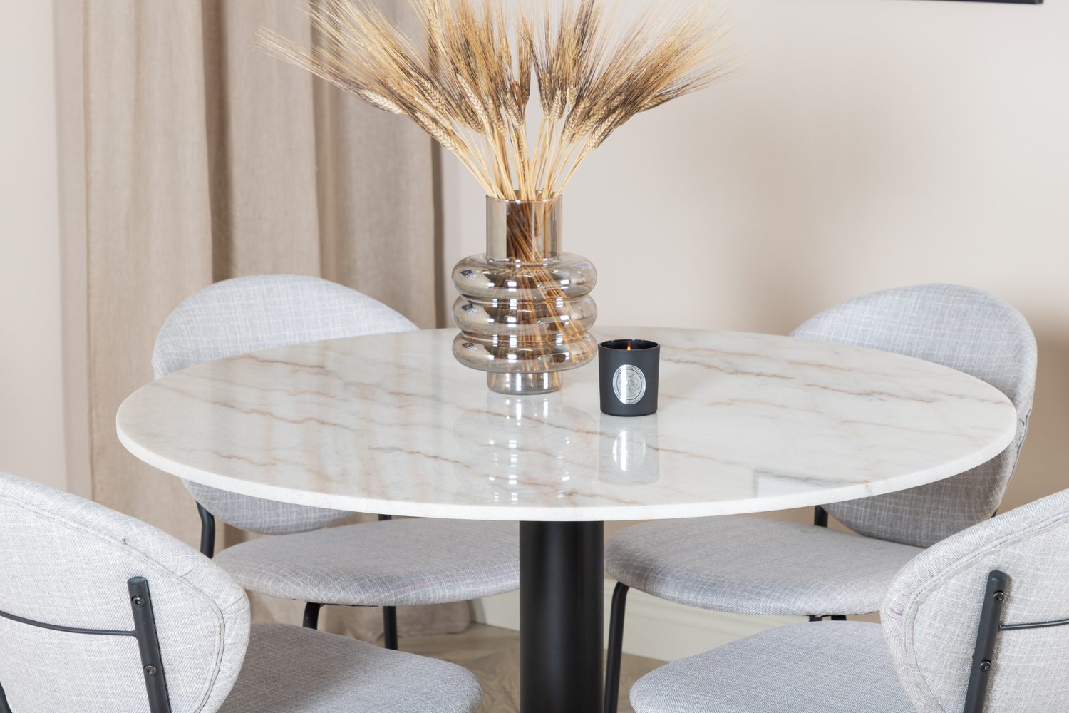 Dining set Dallas 1298 (Grey + Black)