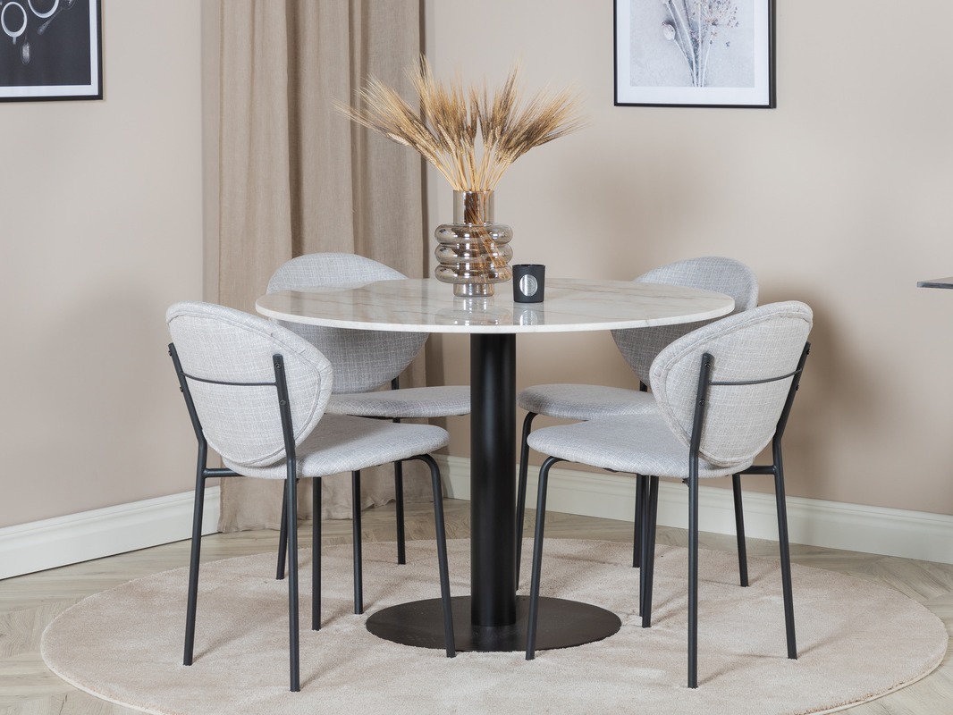 Dining set Dallas 1298 (Grey + Black)