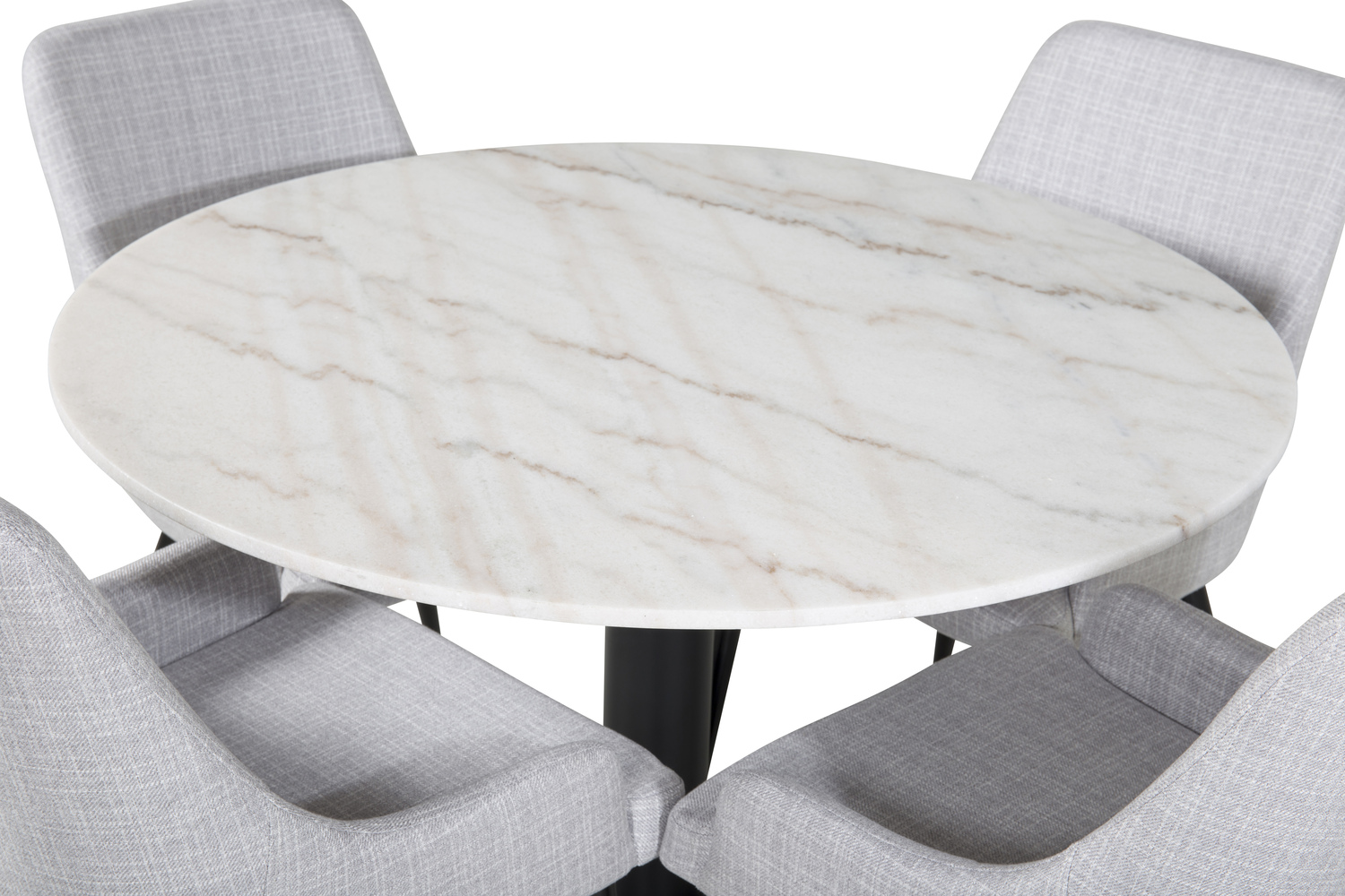 Dining set Dallas 1300 (Light grey + Black)