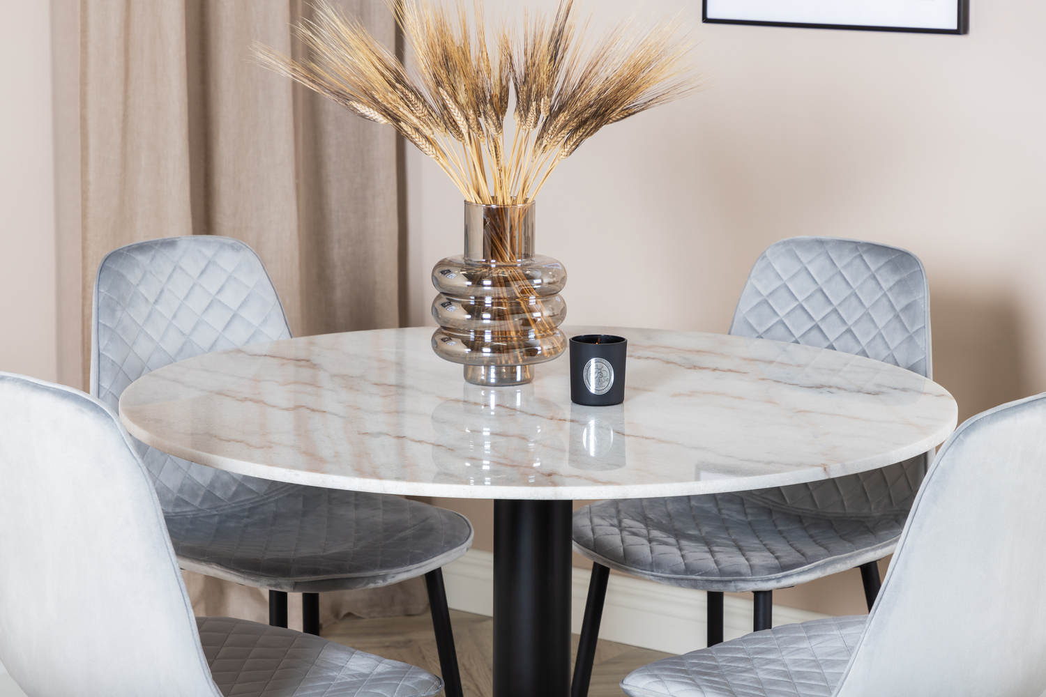 Dining set Dallas 1302 (Grey + Black)