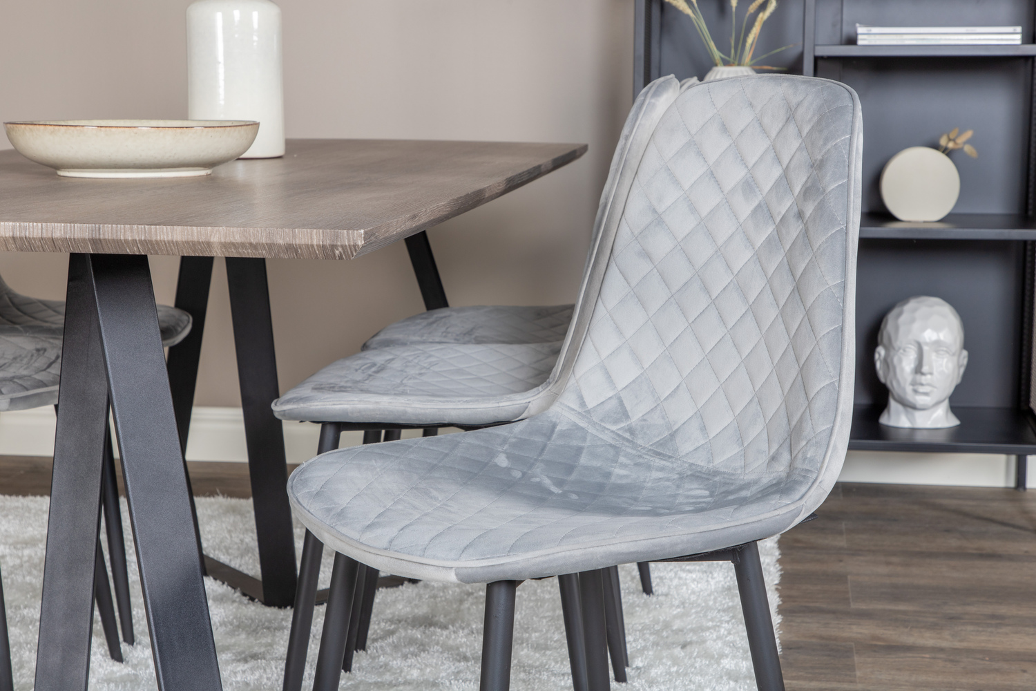 Dining set Dallas 1357 (Grey + Black)