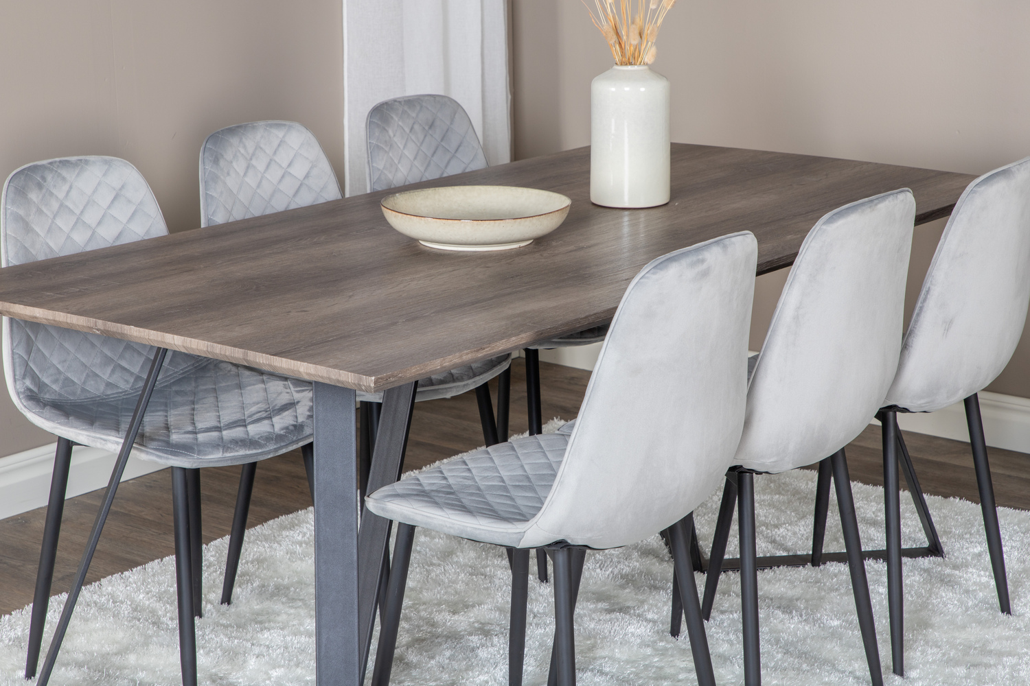 Dining set Dallas 1357 (Grey + Black)