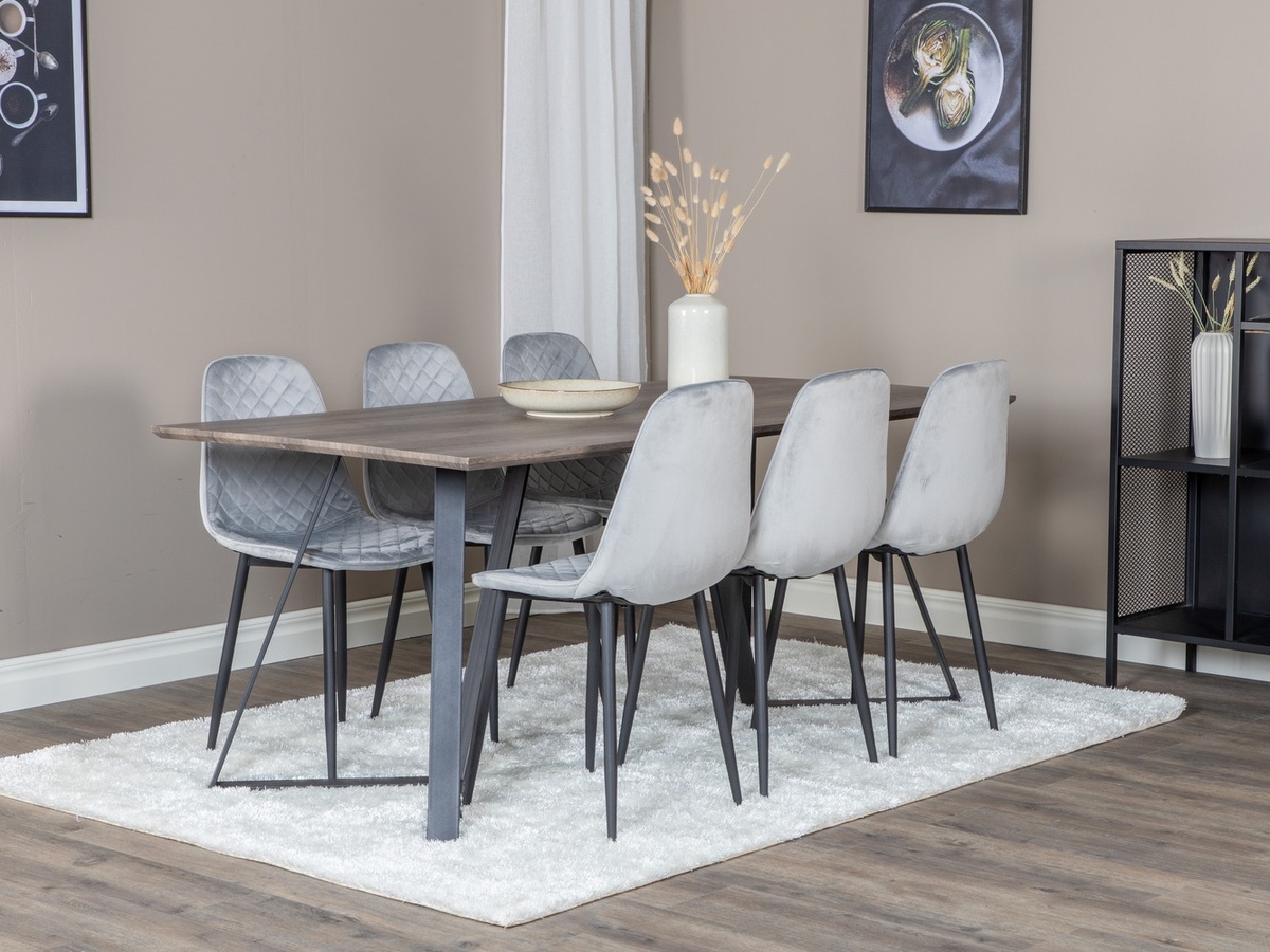 Dining set Dallas 1357 (Grey + Black)