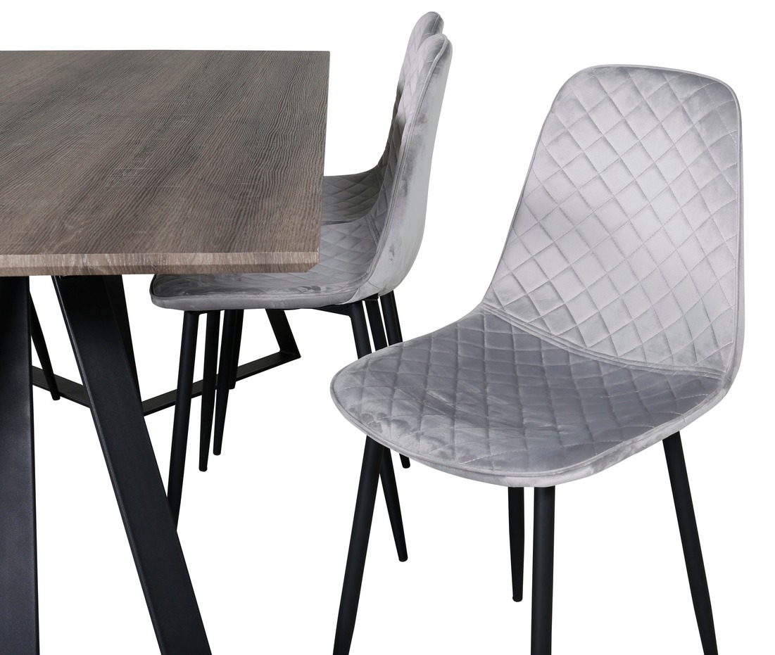 Dining set Dallas 1357 (Grey + Black)