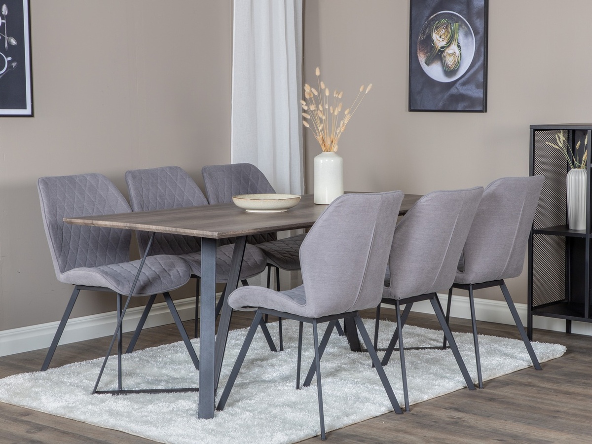 Dining set Dallas 1359 (Grey + Black)