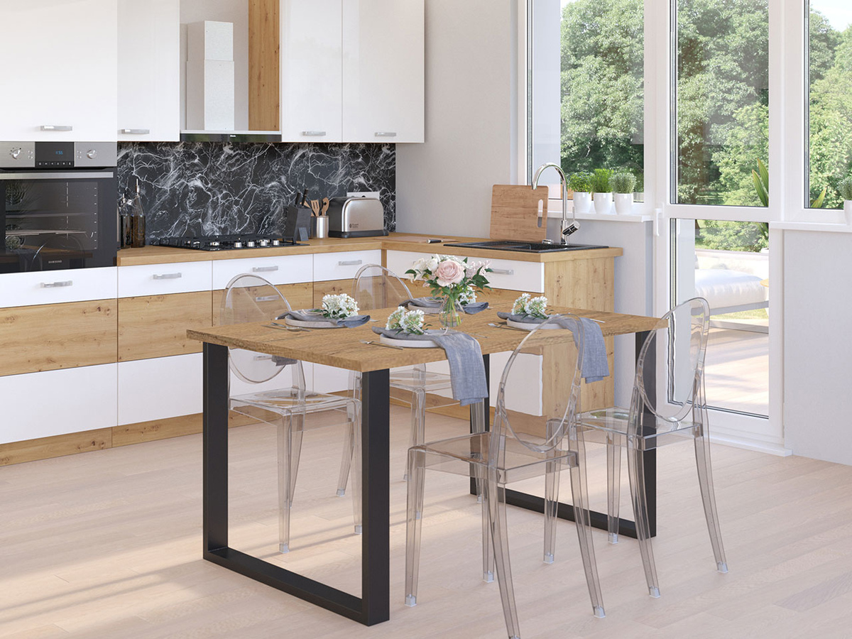 Table Tucson 136 (Lancelot oak + Black)