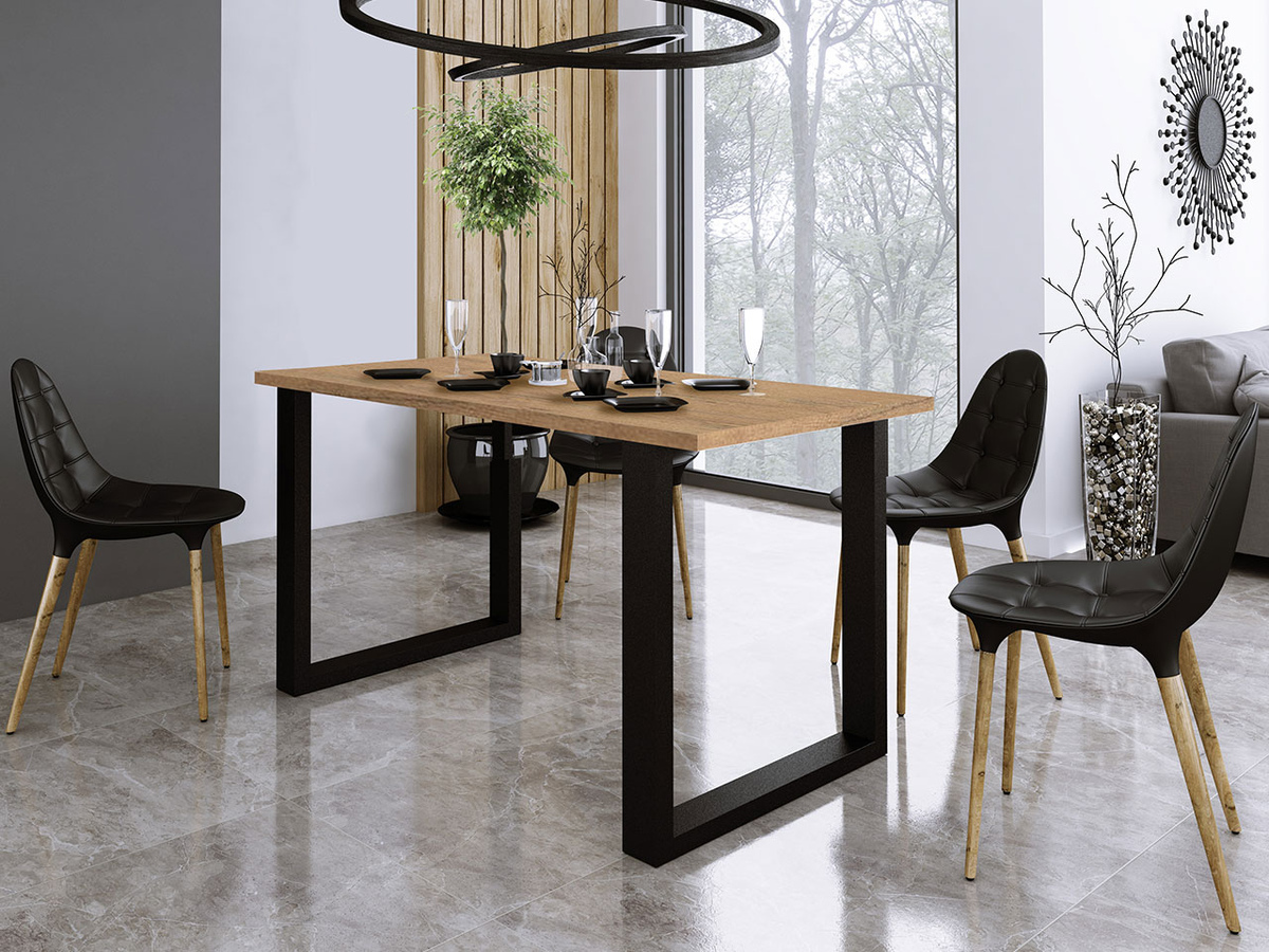 Table Tucson 136 (Lancelot oak + Black)