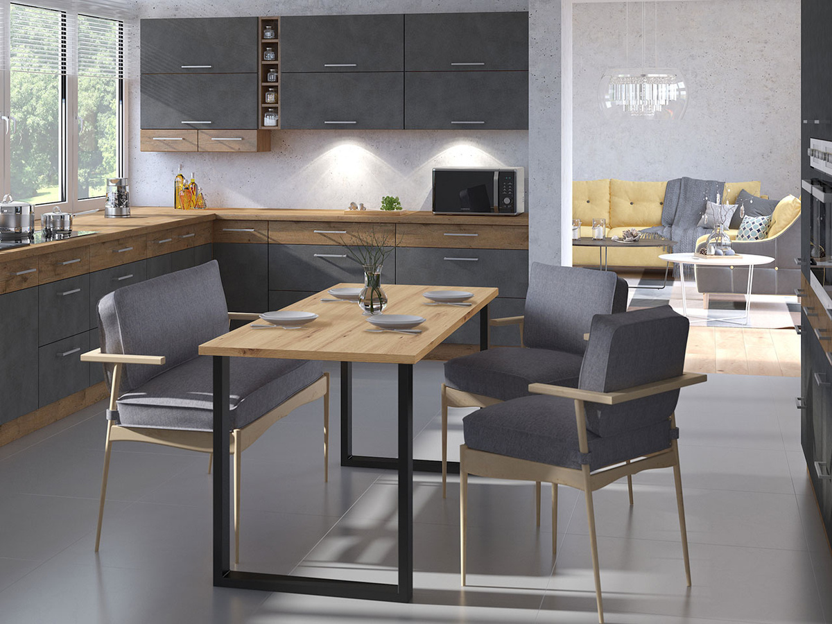 Table Tucson 138 (Artisan oak + Black)