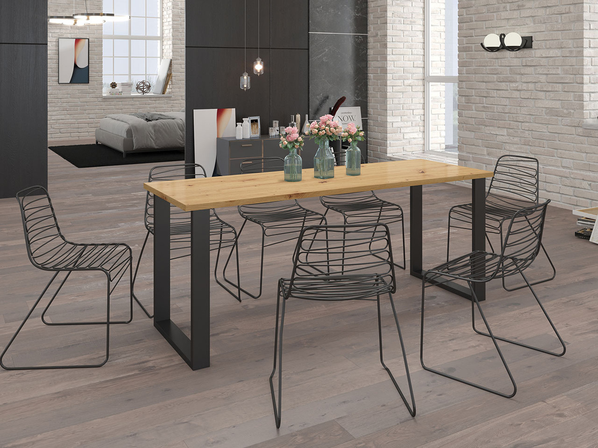 Table Tucson 138 (Artisan oak + Black)