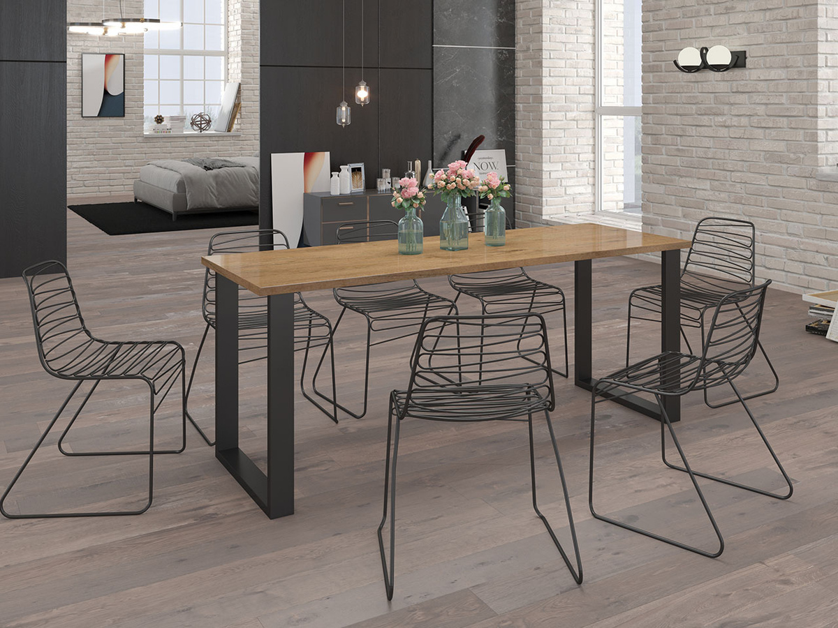 Table Tucson 138 (Lancelot oak + Black)