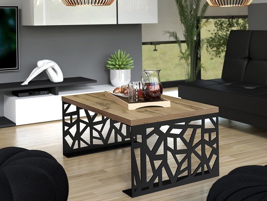 Coffee table Germantown 101 (Matte black + Oak)