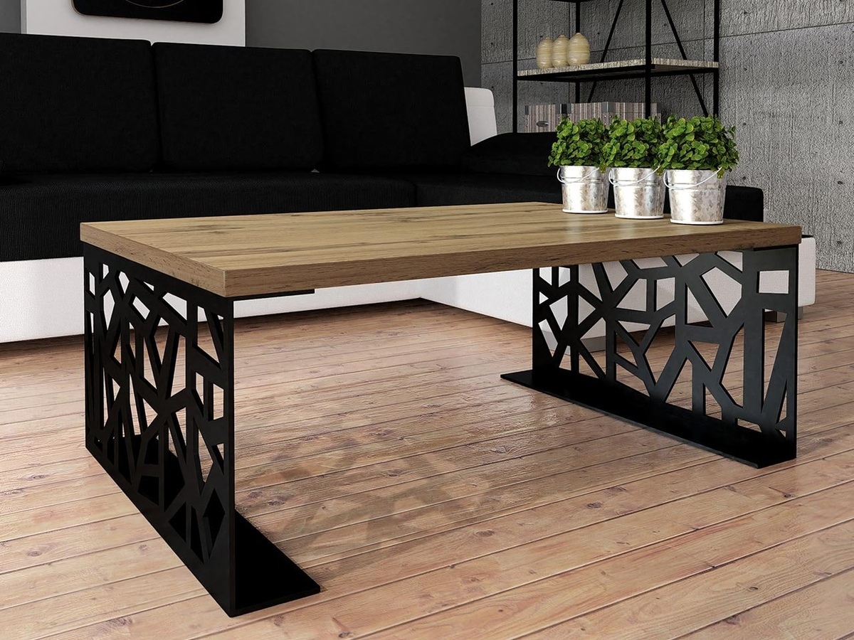 Coffee table Germantown 101 (Matte black + Oak)