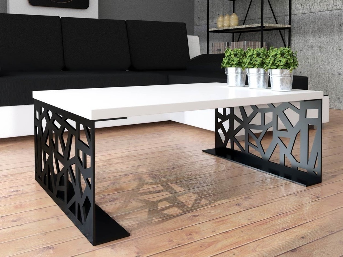 Coffee table Germantown 101 (Matte black + Glossy white)