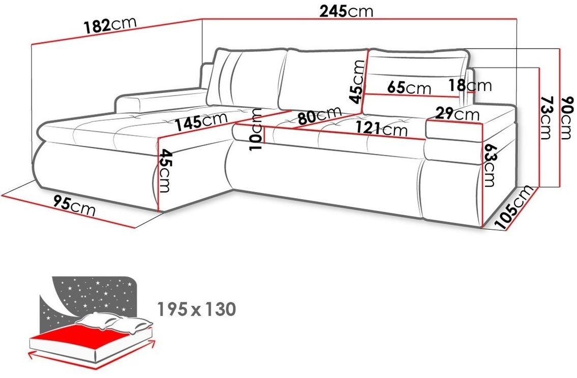 Corner sofa Temple 101 (Soft 029 + Majorka 03)