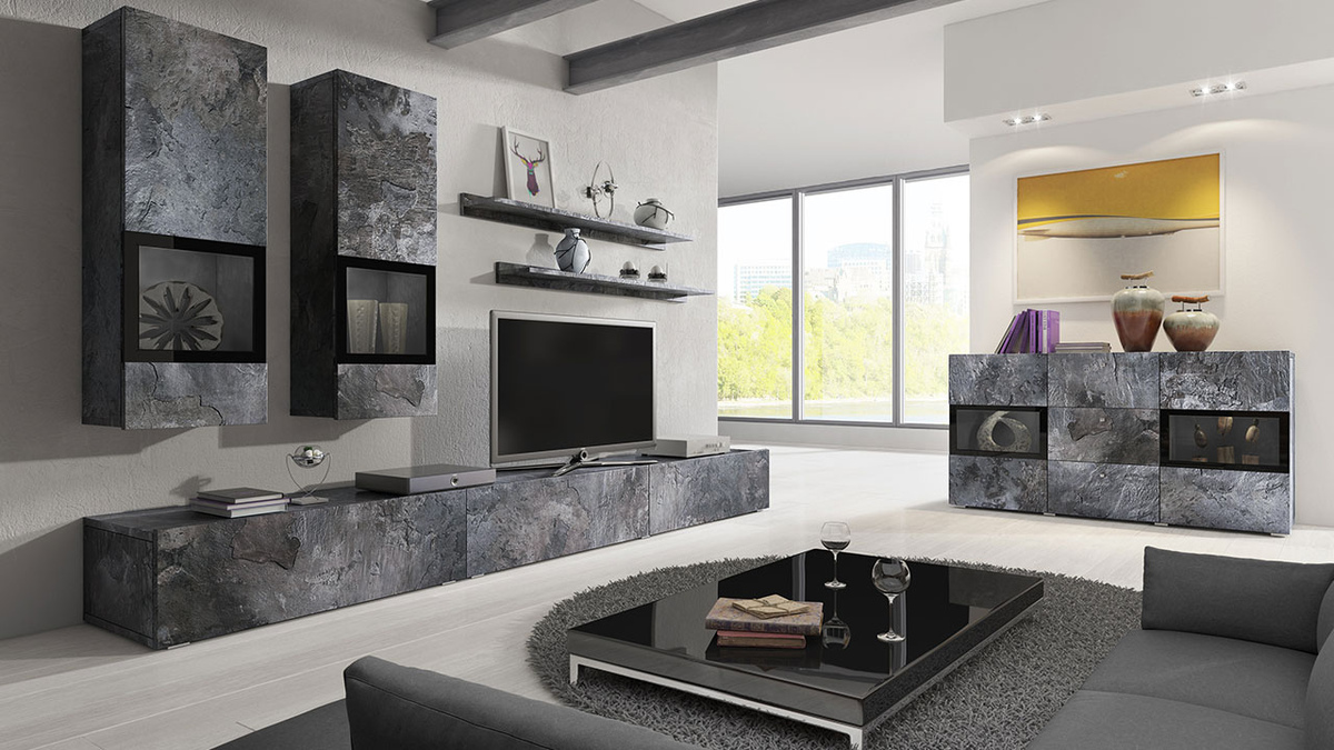 Chest of drawers Serodeu 101 (Dark concrete)