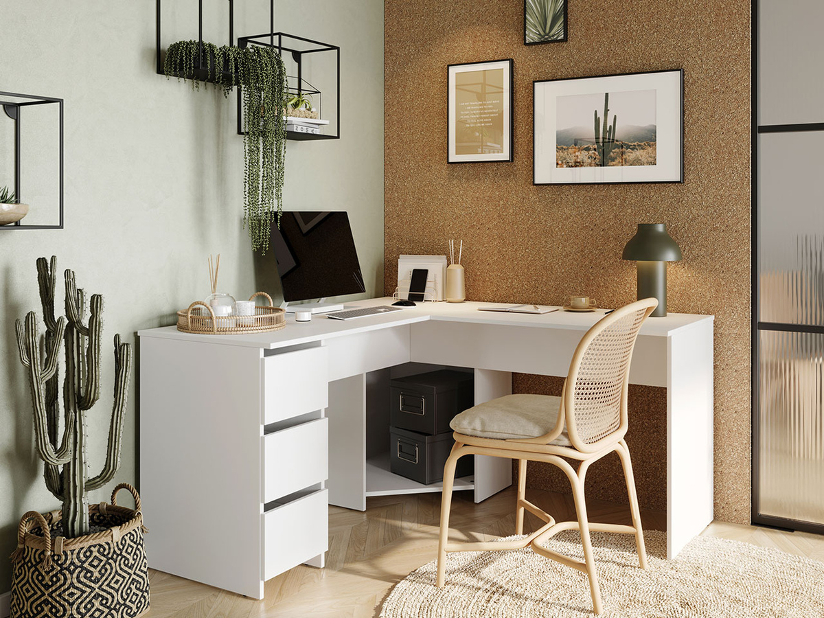 Corner desk Comfivo Insuler (White)