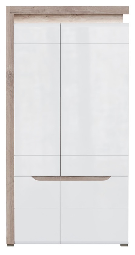 Wardrobe Revelmi 107 (Oak + Glossy white)