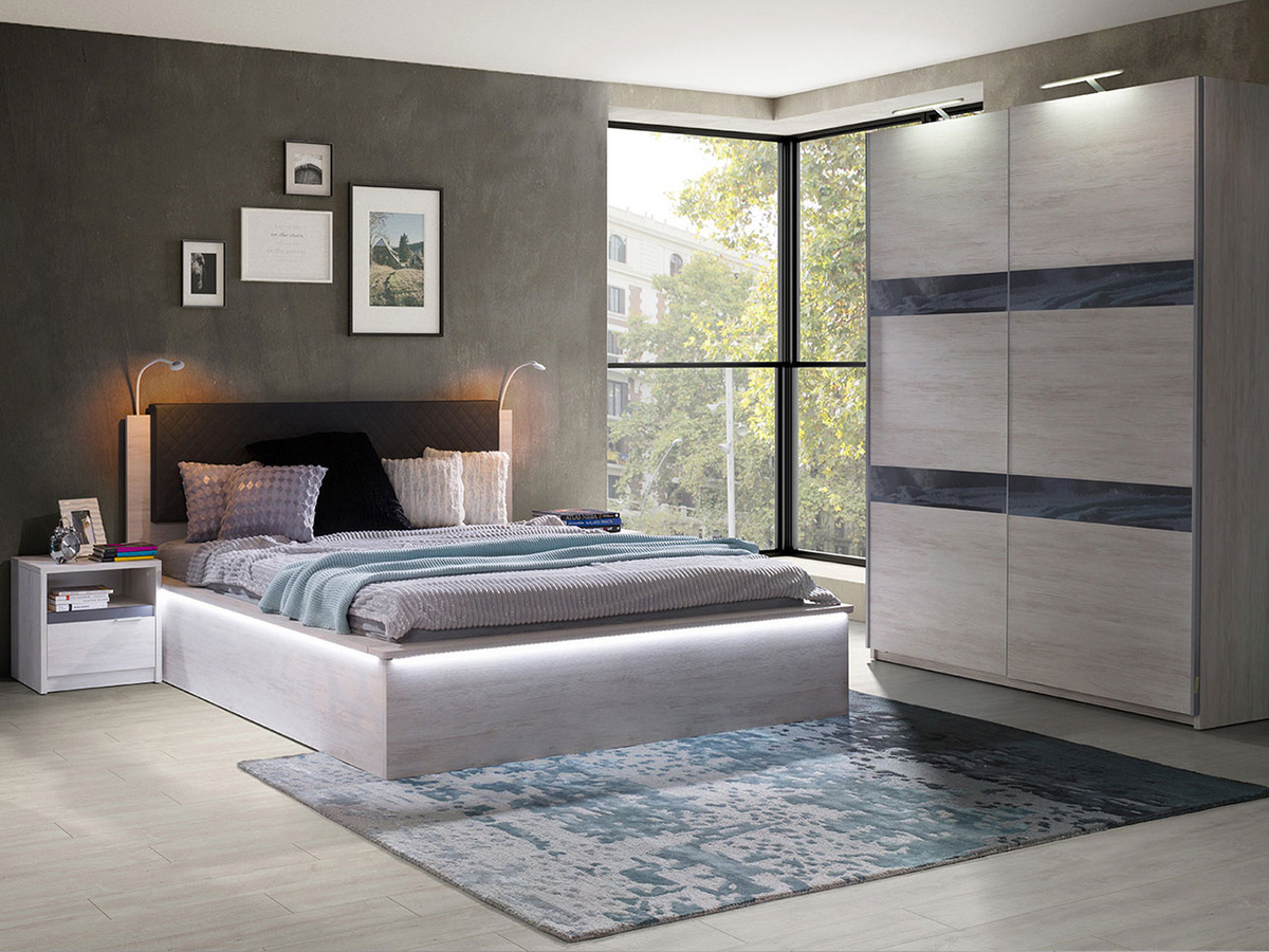 Bed Fivelbo 105 (Monastery oak + Soft Pik 011)