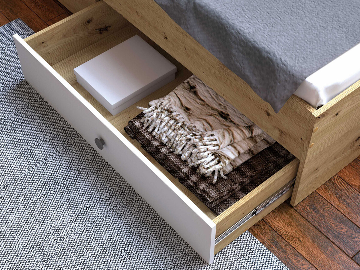 Furniture set Almira 114 (Artisan oak + White + Grey)