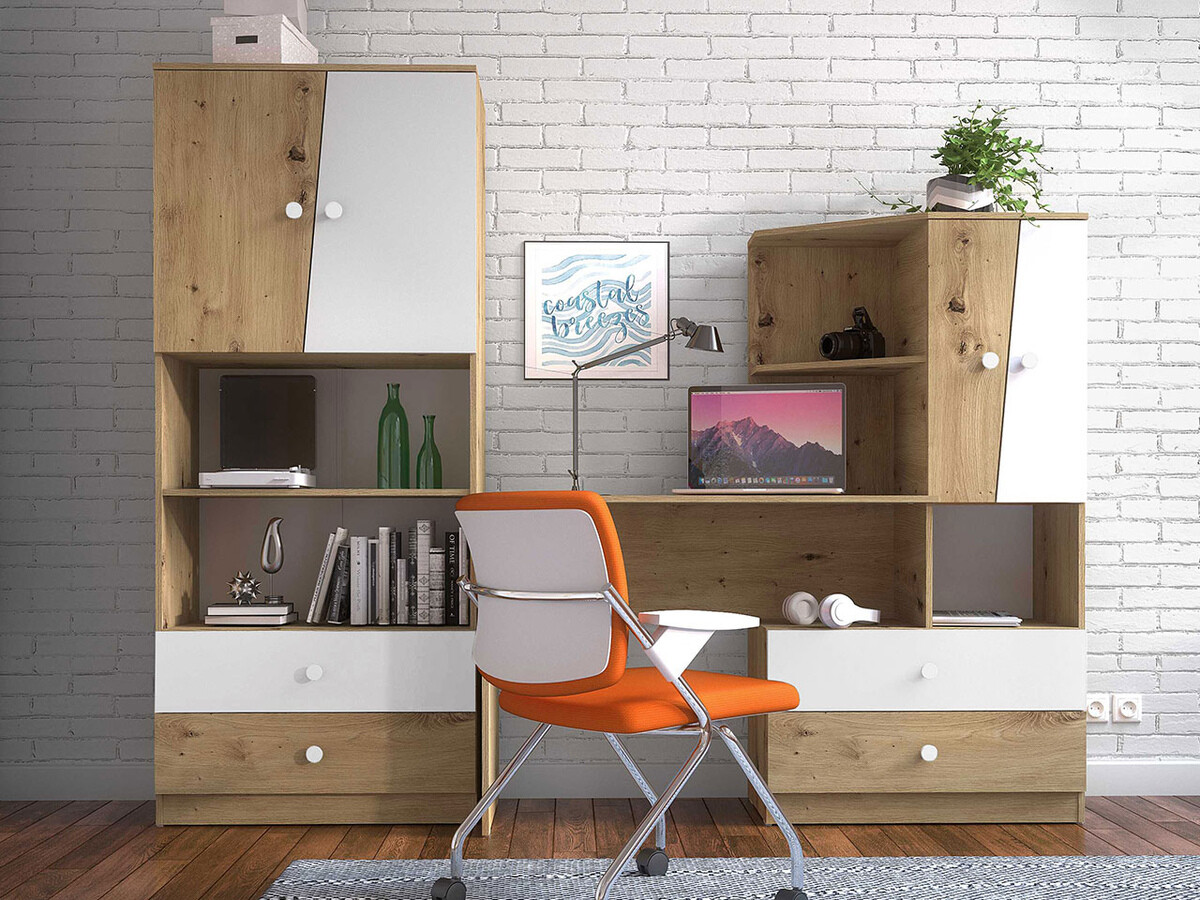 Furniture set Almira 115 (Artisan oak + White)