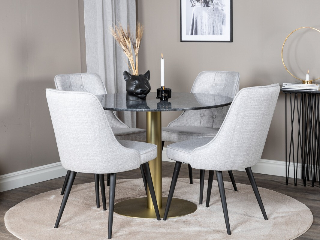 Dining set Dallas 370 (Grey + Black)