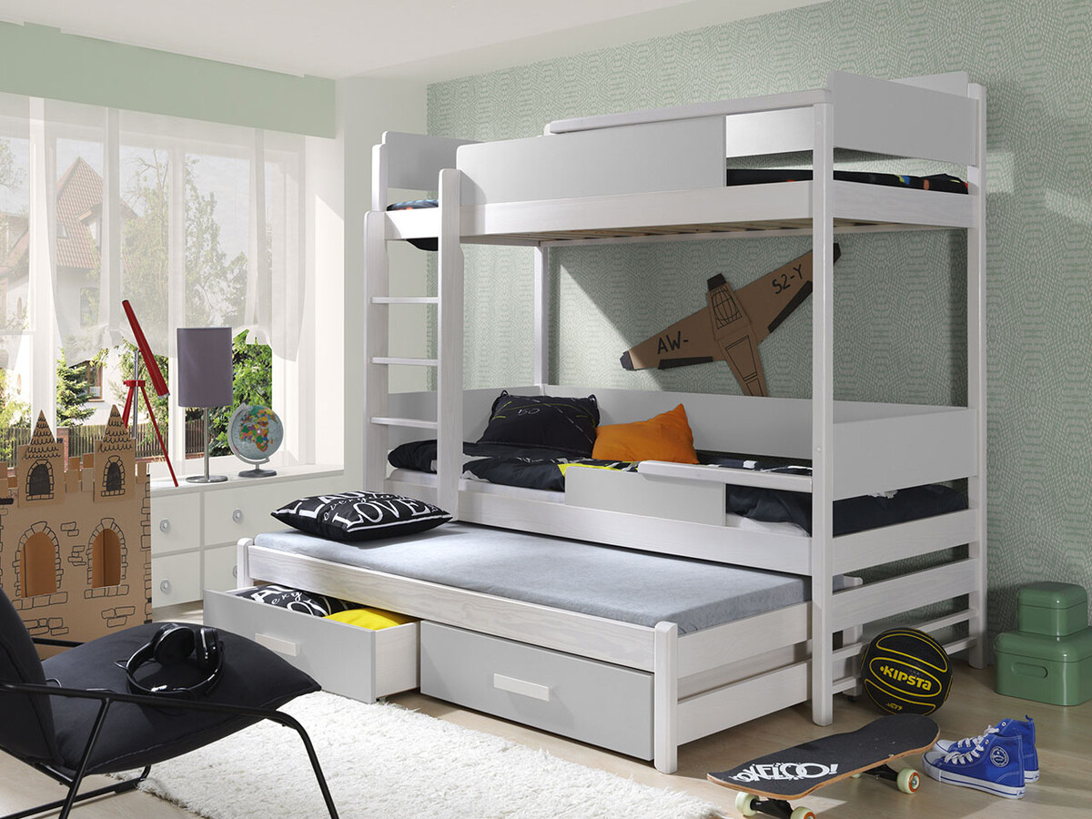 Bunk bed Henderson 114 (White + Grey)