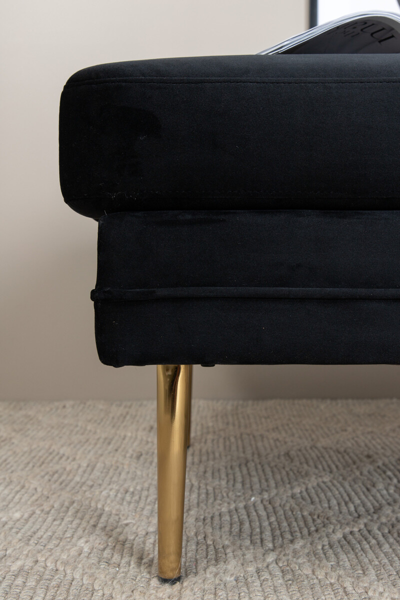 Upholstered bench Dallas 2653 (Black + Golden)