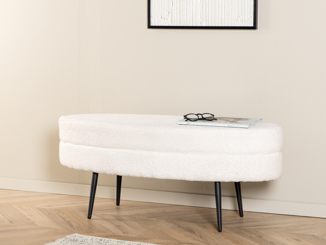 Upholstered bench Dallas 2920 (White + Black)