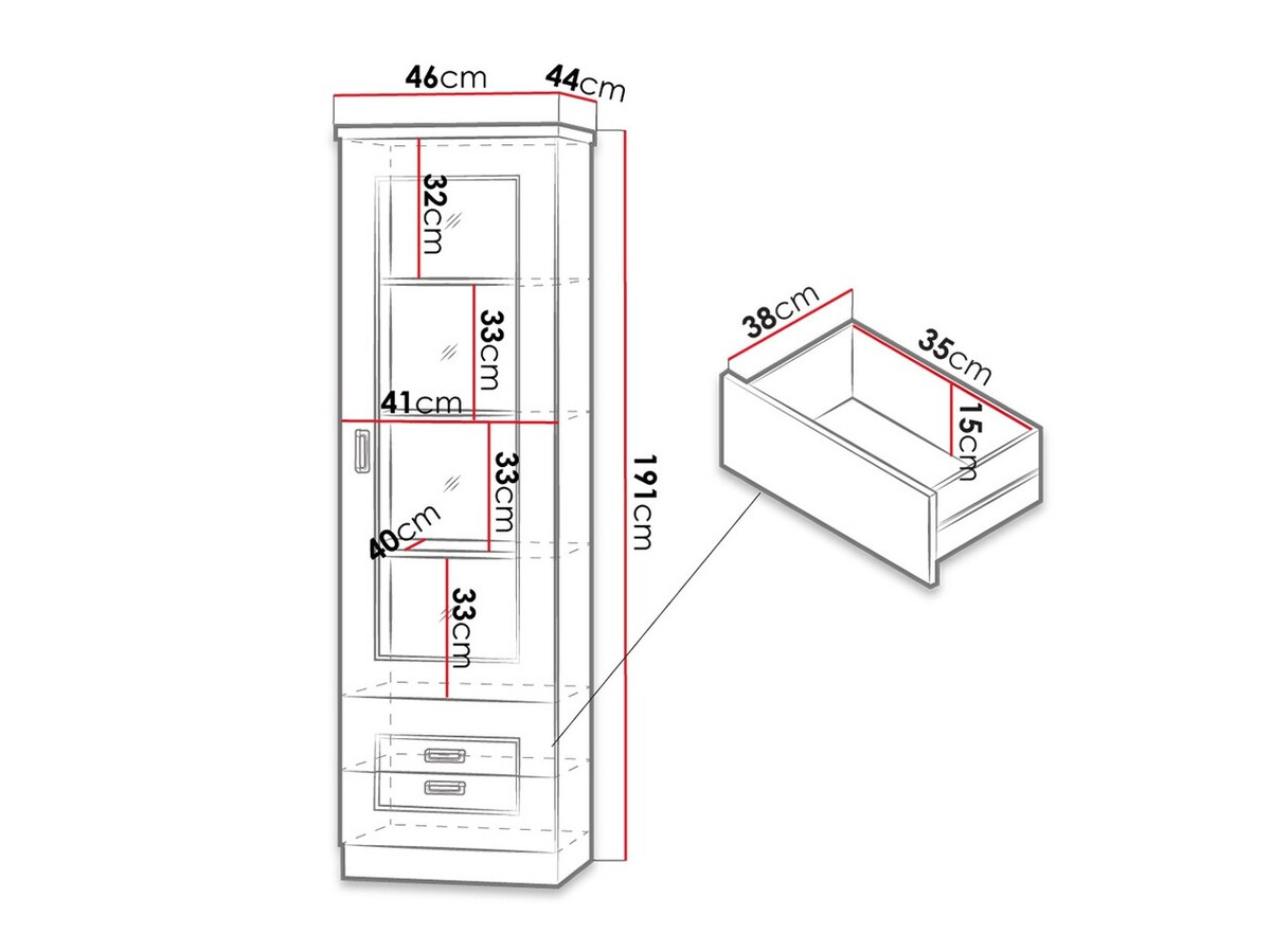 Bookcase Lircava 108 (Lefkas oak)
