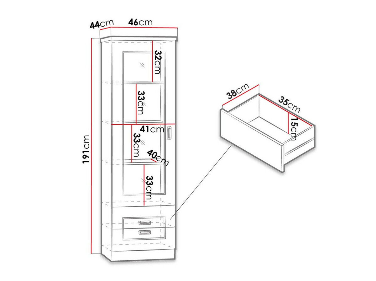 Bookcase Lircava 109 (Lefkas oak)