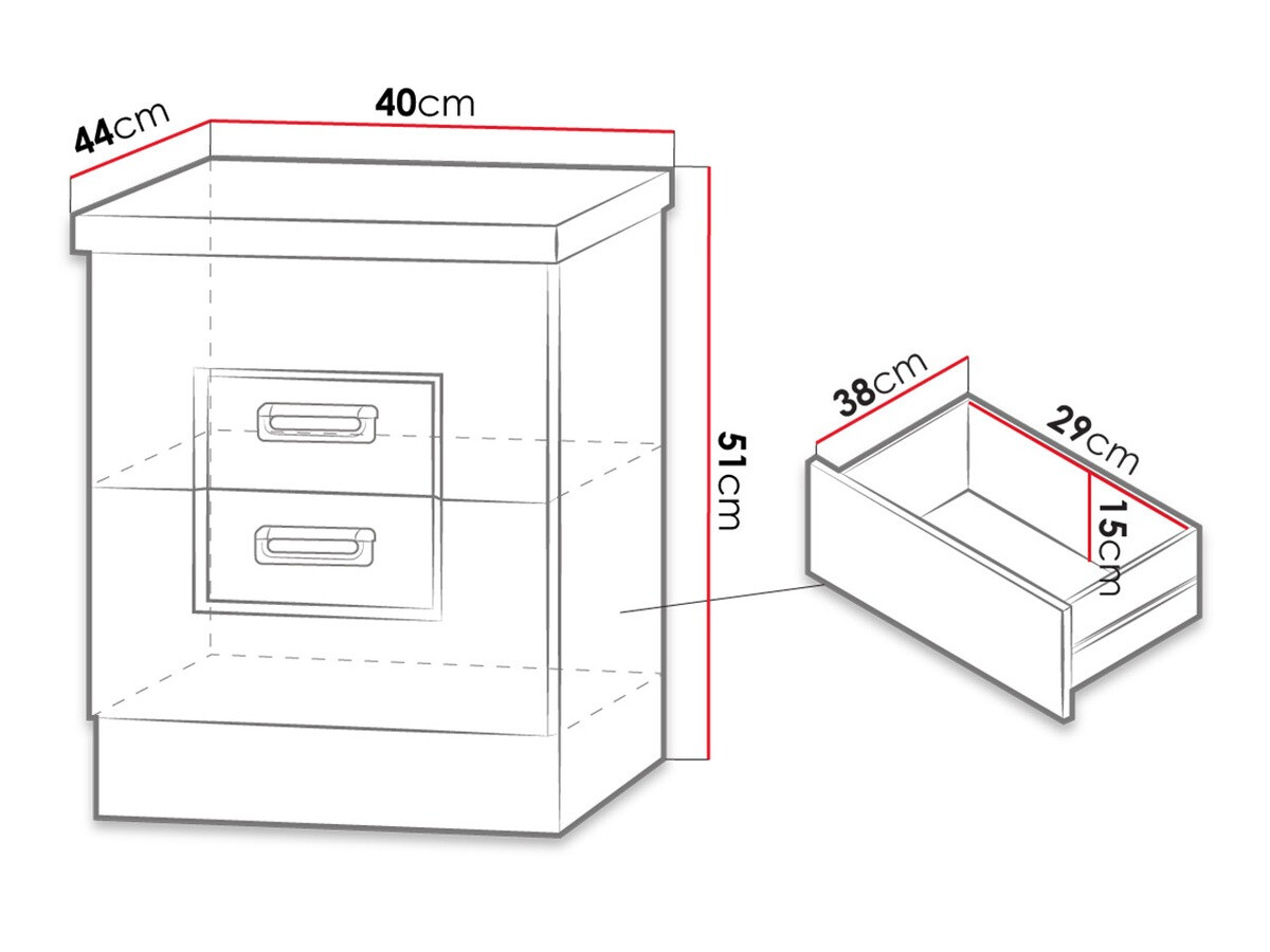 Bedside table Lircava 113 (Lefkas oak)