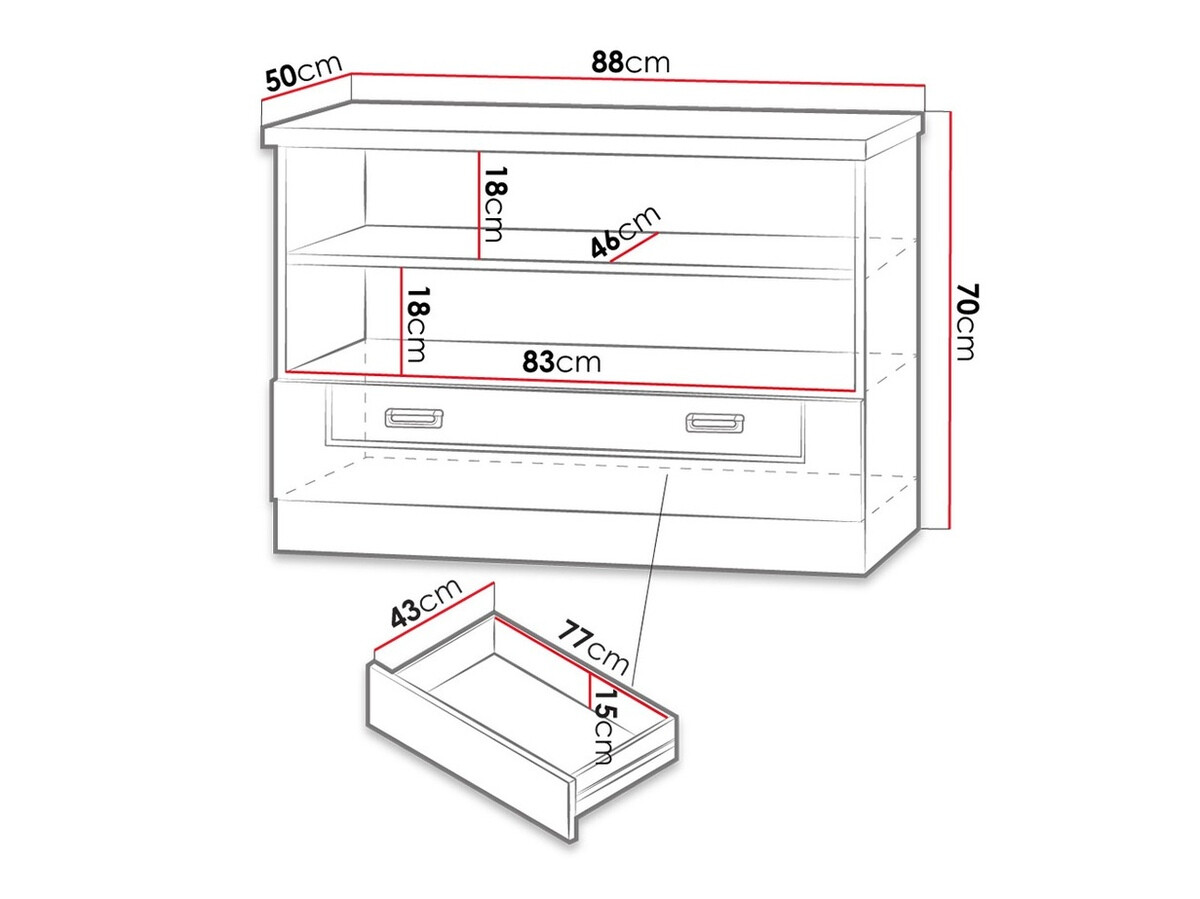 TV stand Lircava 118 (Lefkas oak)