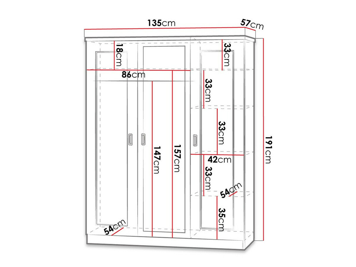 Wardrobe Lircava 112 (Lefkas oak)