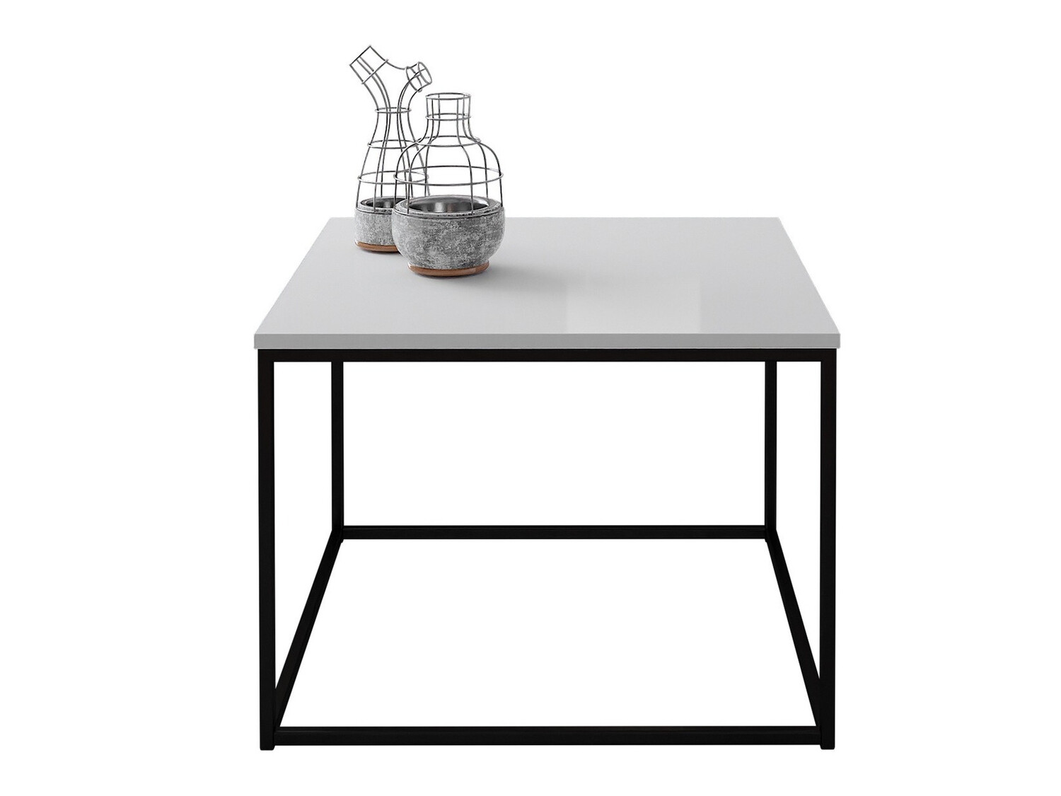 Coffee table Germantown 105 (Matte black + Glossy white)