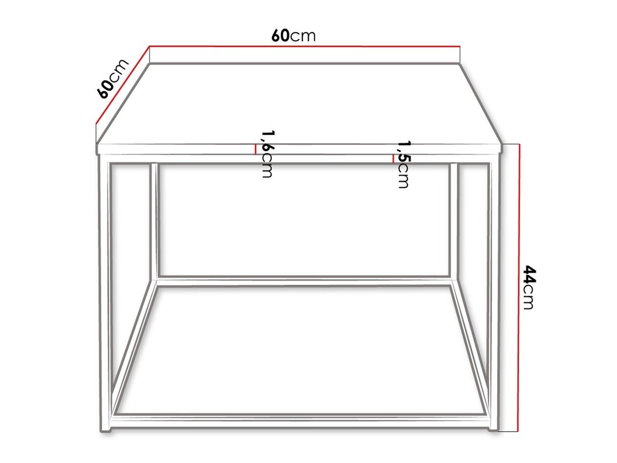 Coffee table Germantown 105 (Matte black + Oak)