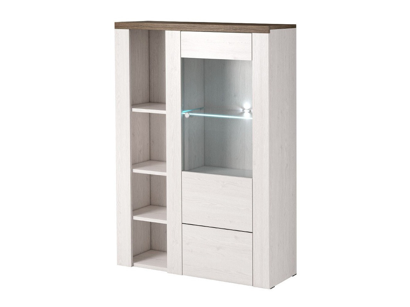 Bookcase Salelbo 104 (Sibu larch + Trufel oak)