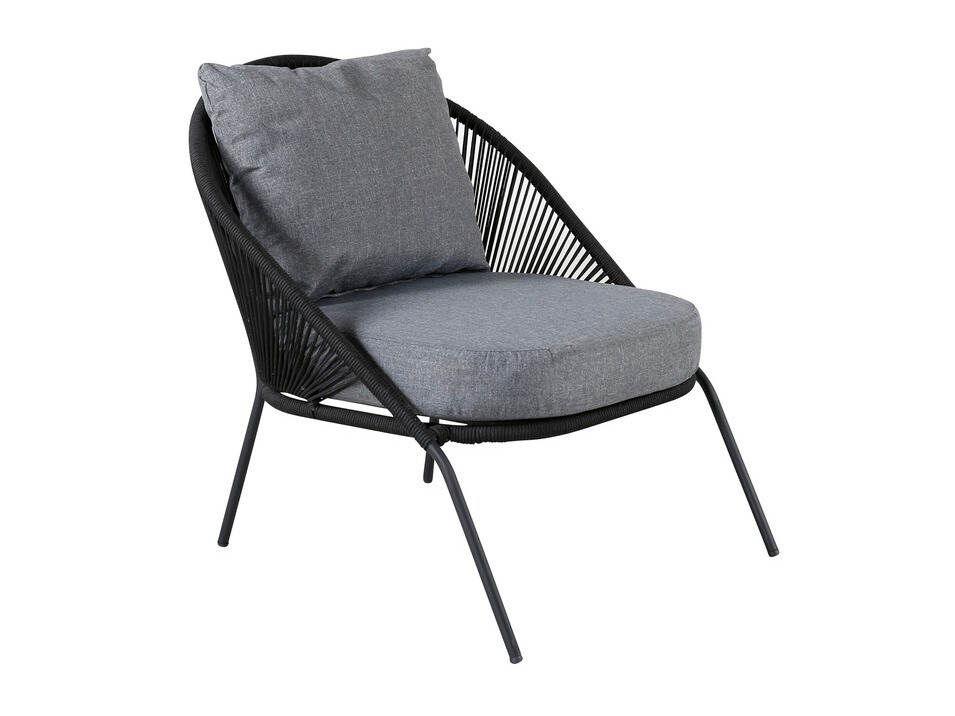 Outdoor armchair Dallas 1079 (Black + Grey)
