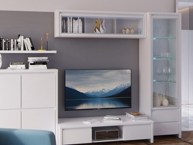 Wall shelf Nolroma 136 (White + Matte white)