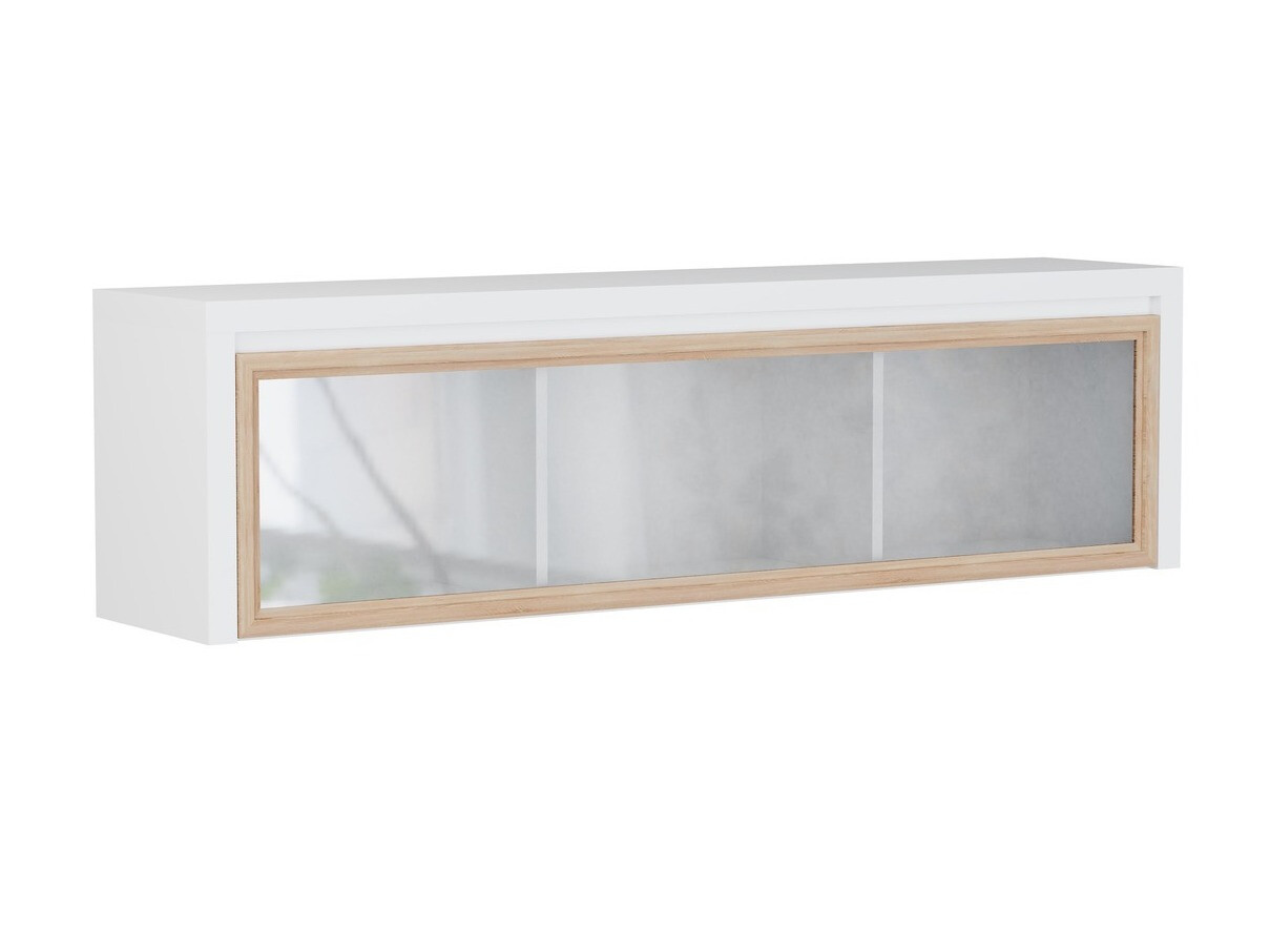 Wall shelf Nolroma 136 (White + Sonoma oak)