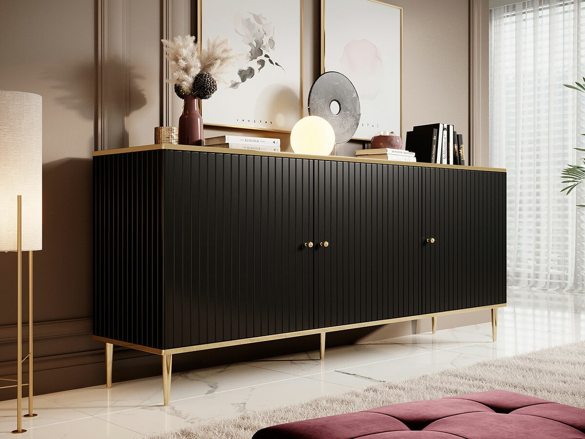 Sideboard Arces (Black + Golden)