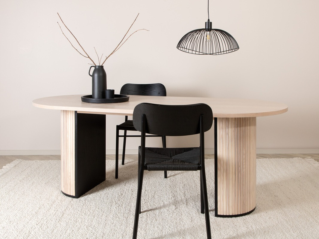 Table Dallas 1712 (Light wood + Black)