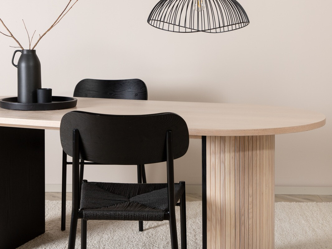 Table Dallas 1712 (Light wood + Black)