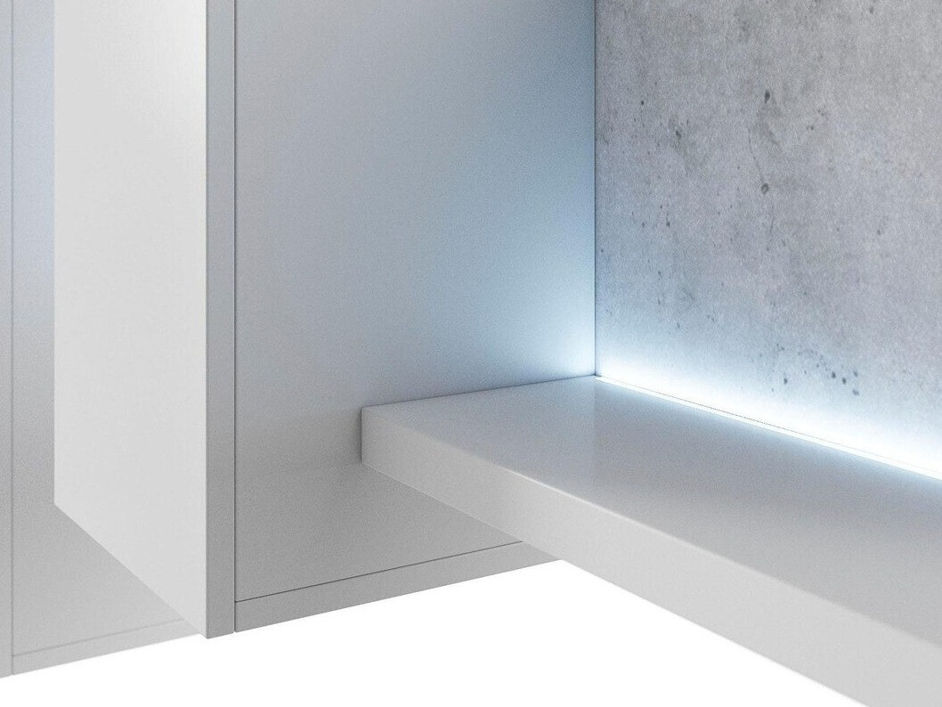 Living room set Lutiva 100 (White + Concrete)