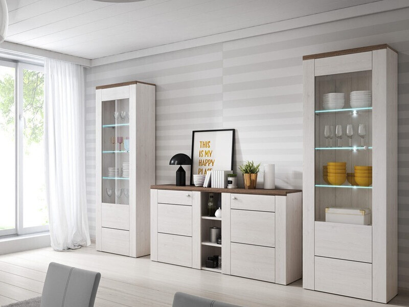 Bookcase Salelbo 102 (Sibu larch + Trufel oak)